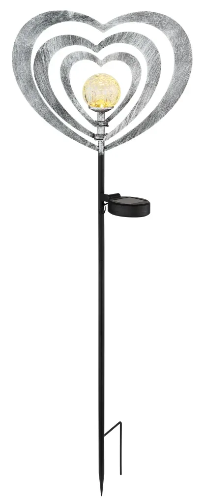 SOLARLEUCHTE METALL SILBERGRAU, 1XLED — slika 3