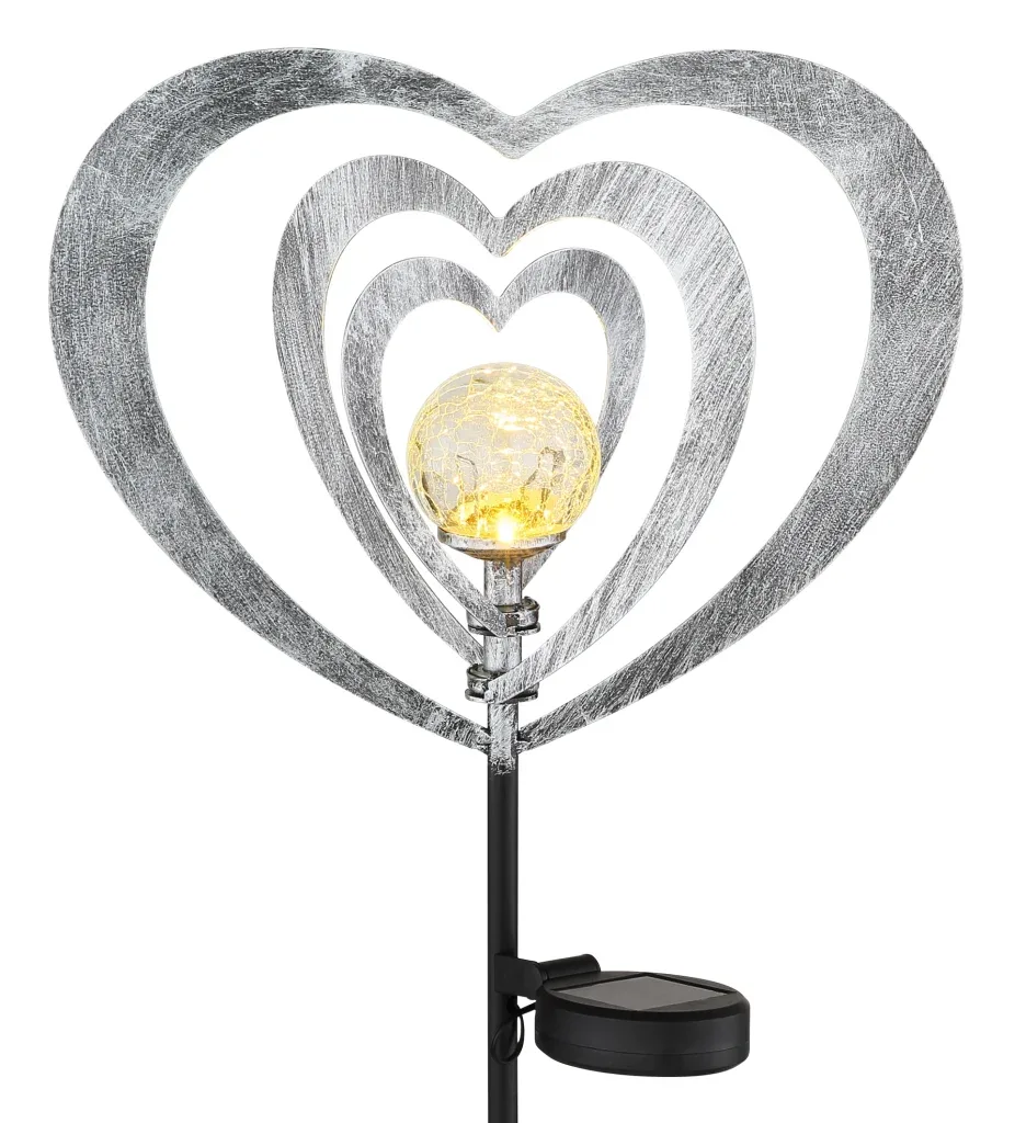 SOLARLEUCHTE METALL SILBERGRAU, 1XLED — slika 4