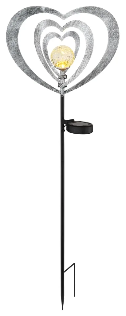 SOLARLEUCHTE METALL SILBERGRAU, 1XLED — slika 5