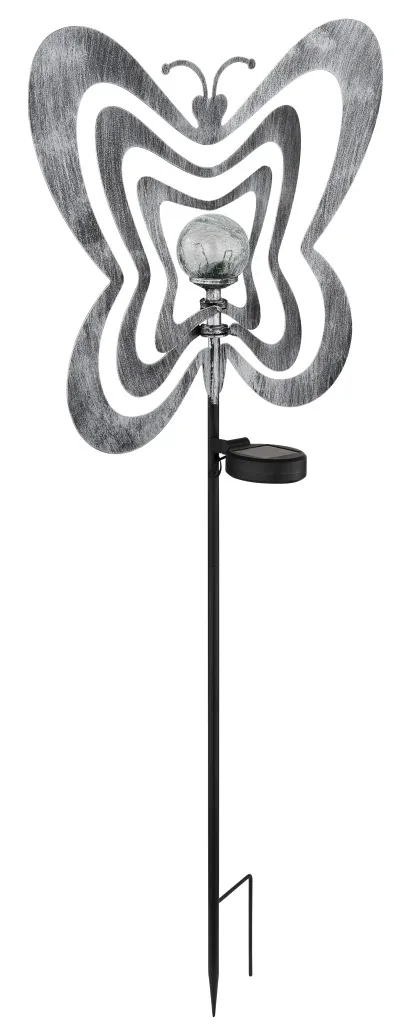 SOLARLEUCHTE METALL SILBERGRAU, 1XLED — slika 2