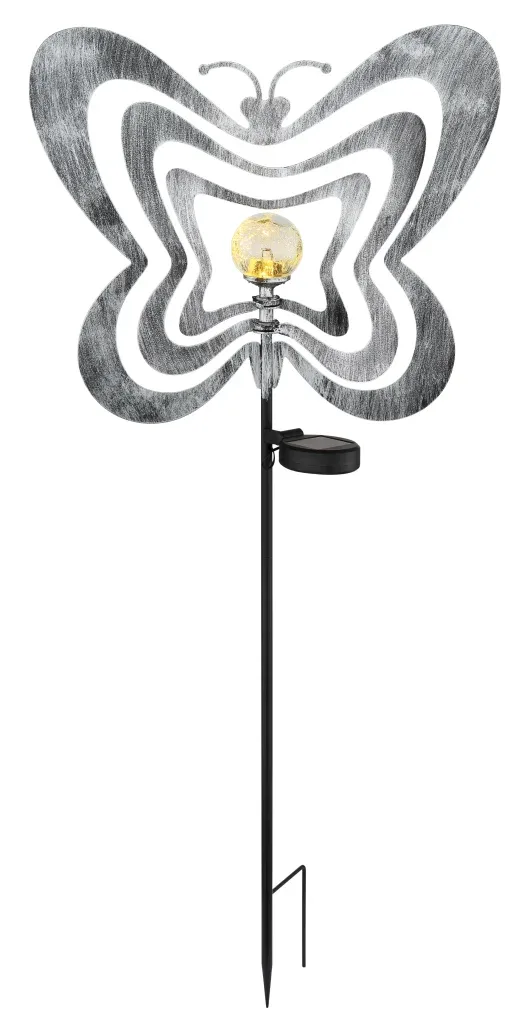 SOLARLEUCHTE METALL SILBERGRAU, 1XLED — slika 3