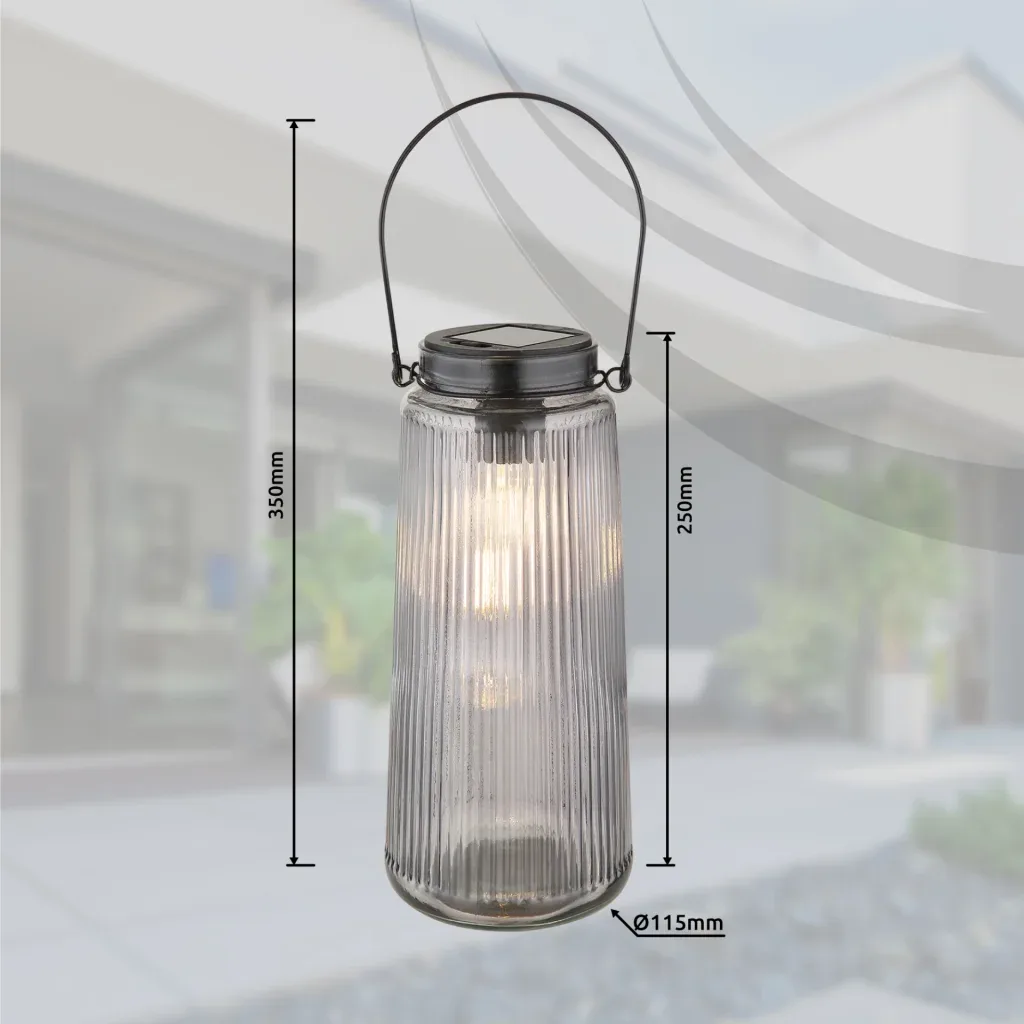 SOLARLEUCHTE METALL SCHWARZ MATT, 2XLED — slika 6