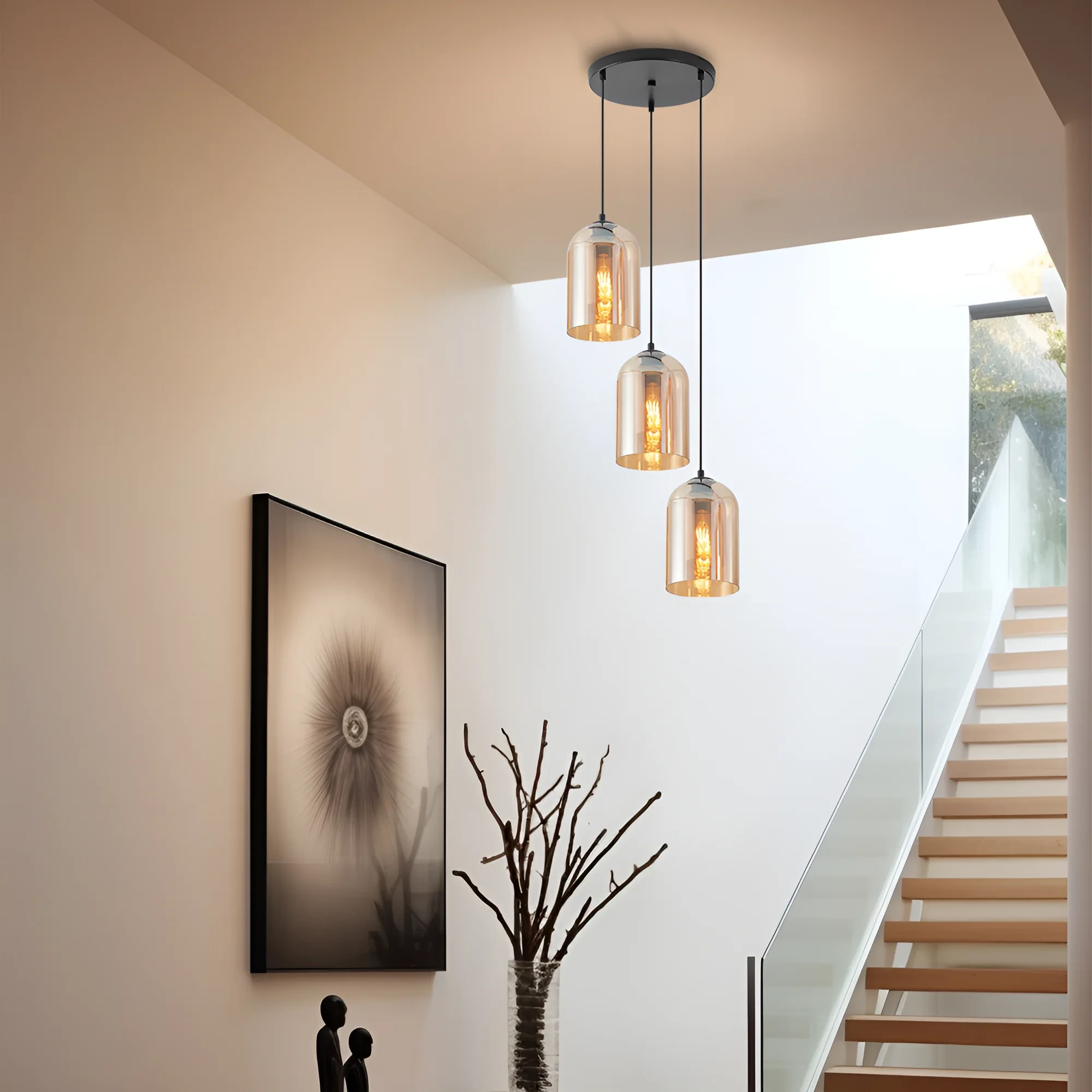 VISILICA 3-GLAVA E27 AMBER — slika 2
