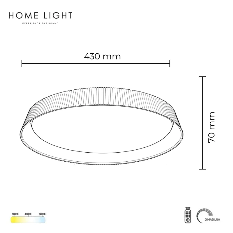 SOLEA 122 PLAFONSKA SVETILJKA 24/48W CCT CRNA/DRVO DIMABILNA — slika 4