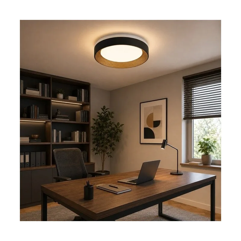SOLEA 112 PLAFONSKA SVETILJKA 24/48W CCT CRNA/ZLATO DIM — slika 2