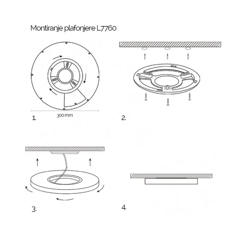 LED PLAFONJERA L7760-24W CCT SENZOR (LV24W) BELA — slika 4