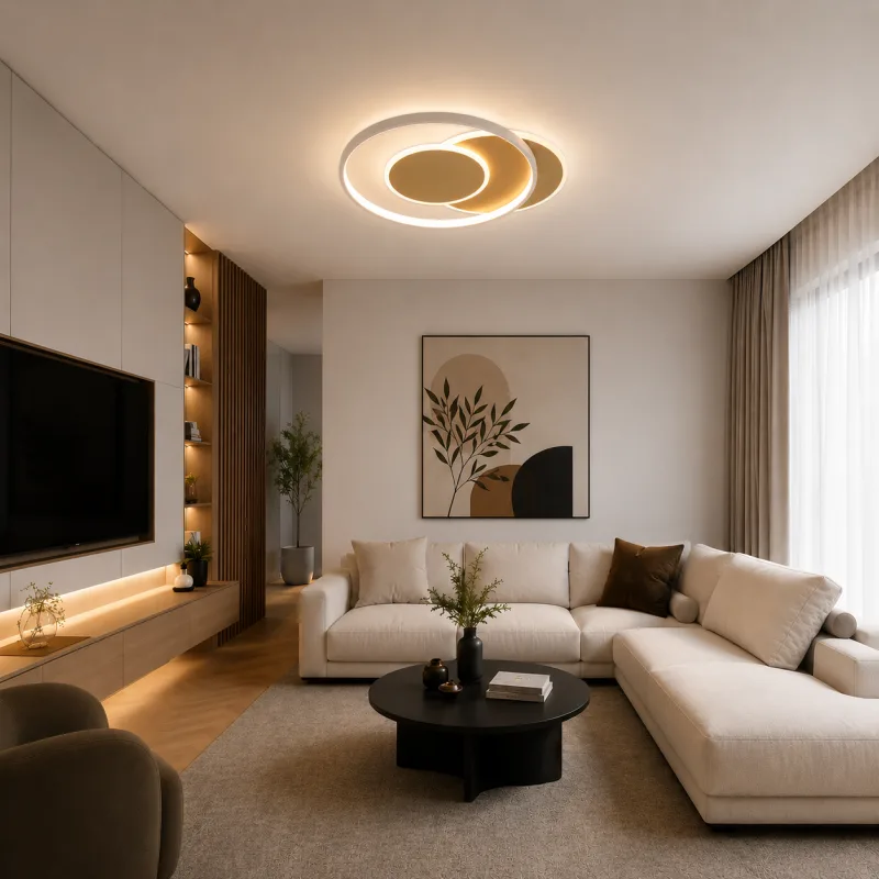 SOLEA 170 PLAFONSKA SVETILJKA 42W CCT ZLATO/BELA — slika 2