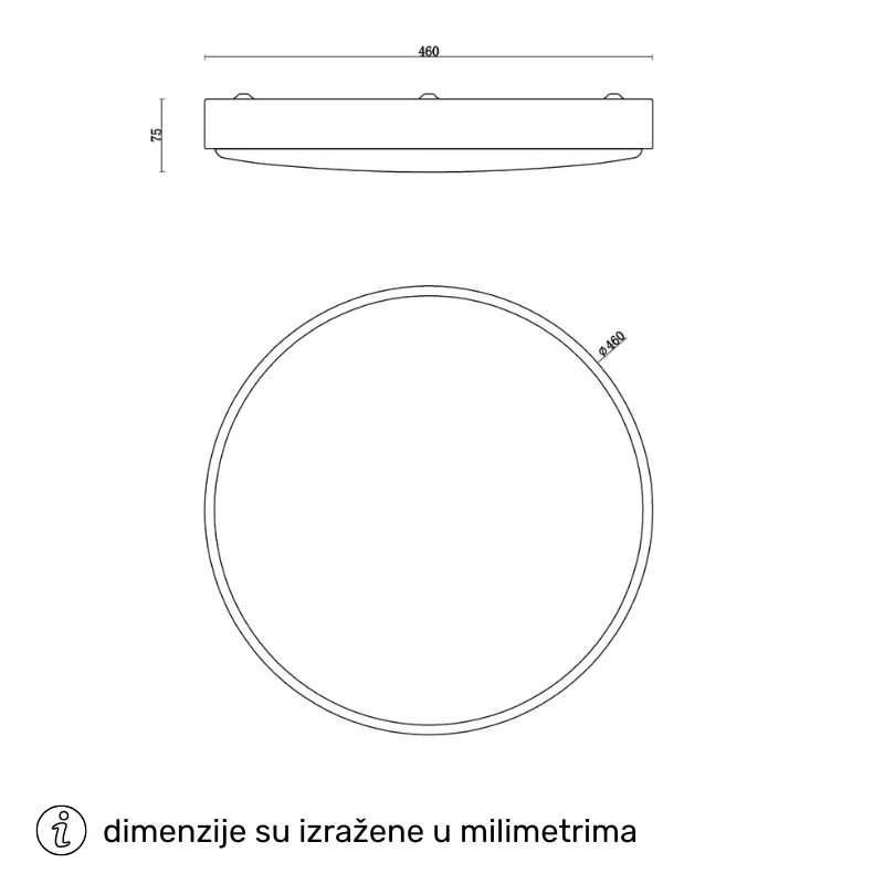 SOLEA 87 LED PLAFONJERA 40W CCT DRVO DIMABILNA — slika 3