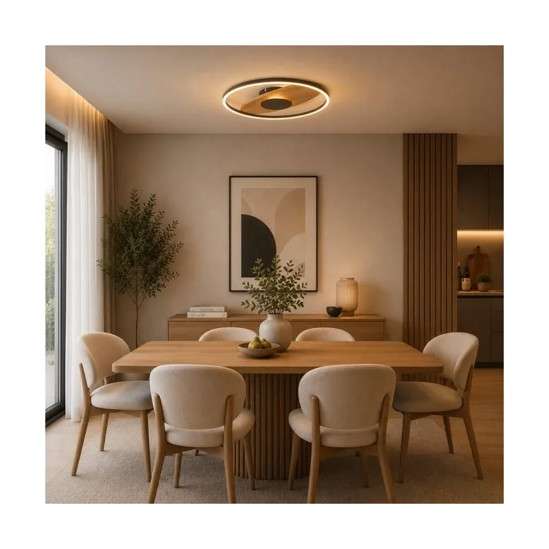SOLEA 80 LED PLAFONJERA 30W CCT CRNA/DRVO — slika 2