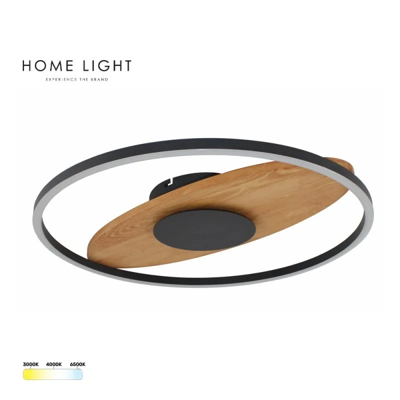 SOLEA 80 LED PLAFONJERA 30W CCT CRNA/DRVO — slika 3