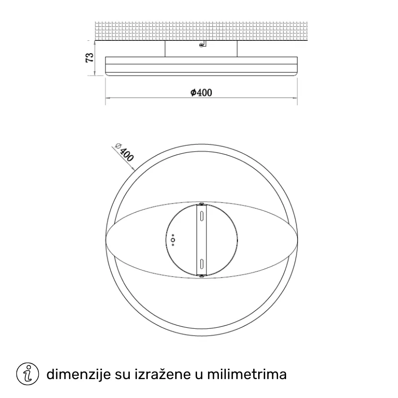 SOLEA 80 LED PLAFONJERA 30W CCT CRNA/DRVO — slika 4
