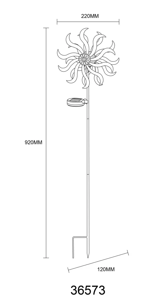 SOLARLEUCHTE METALL GOLDFARBEN PATINIERT, 1XLED — slika 9