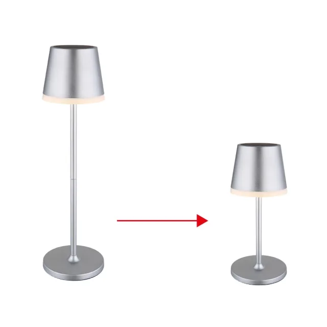 SOLARLEUCHTE METALL SILBERFARBEN, 10XLED