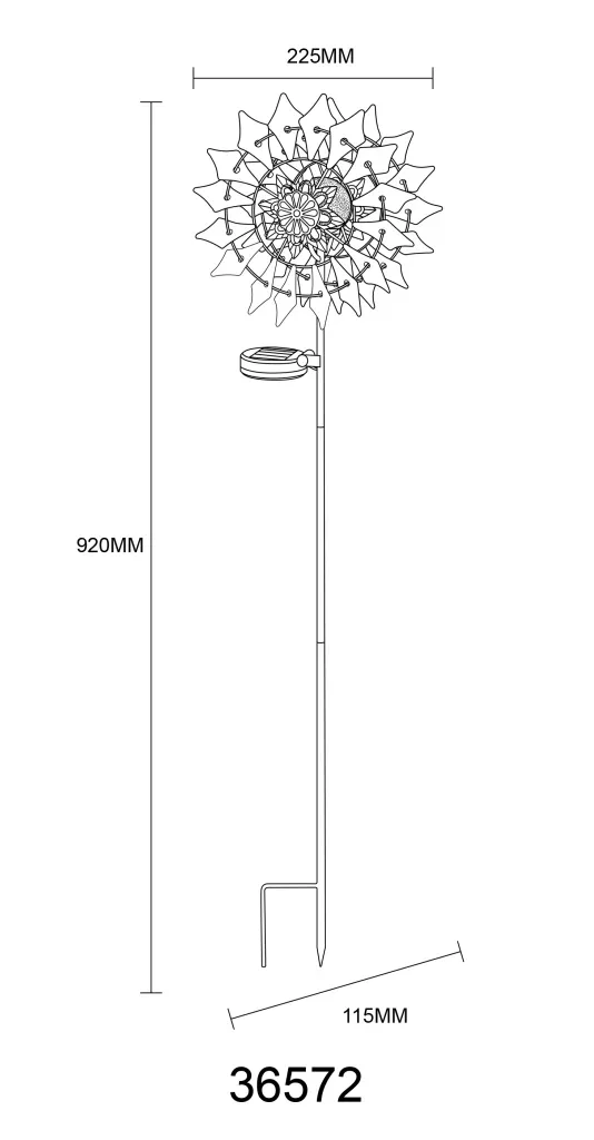 SOLARLEUCHTE METALL GOLDFARBEN PATINIERT, 1XLED — slika 9