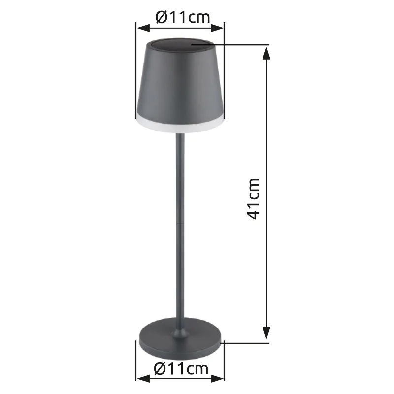 SOLARLEUCHTE METALL ANTHRAZIT, 10XLED — slika 7