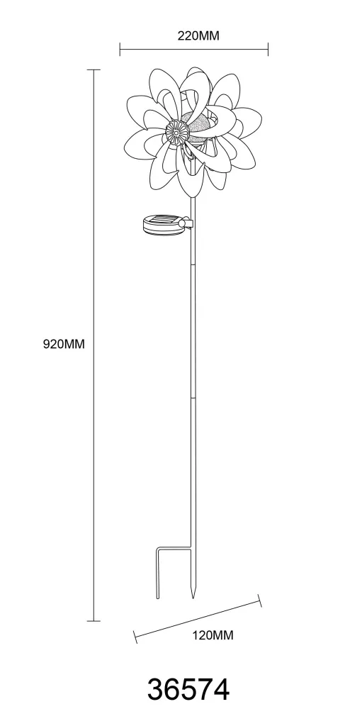 SOLARLEUCHTE METALL GOLDFARBEN PATINIERT, 1XLED — slika 9