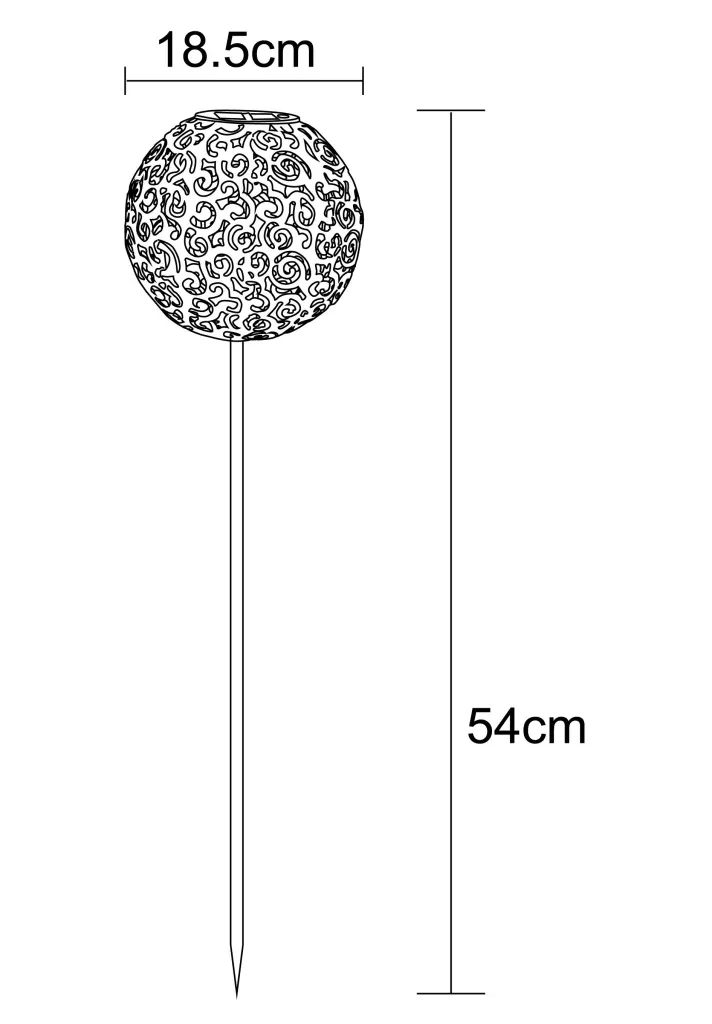SOLARLEUCHTE METALL SILBERFARBEN, 1XLED — slika 7