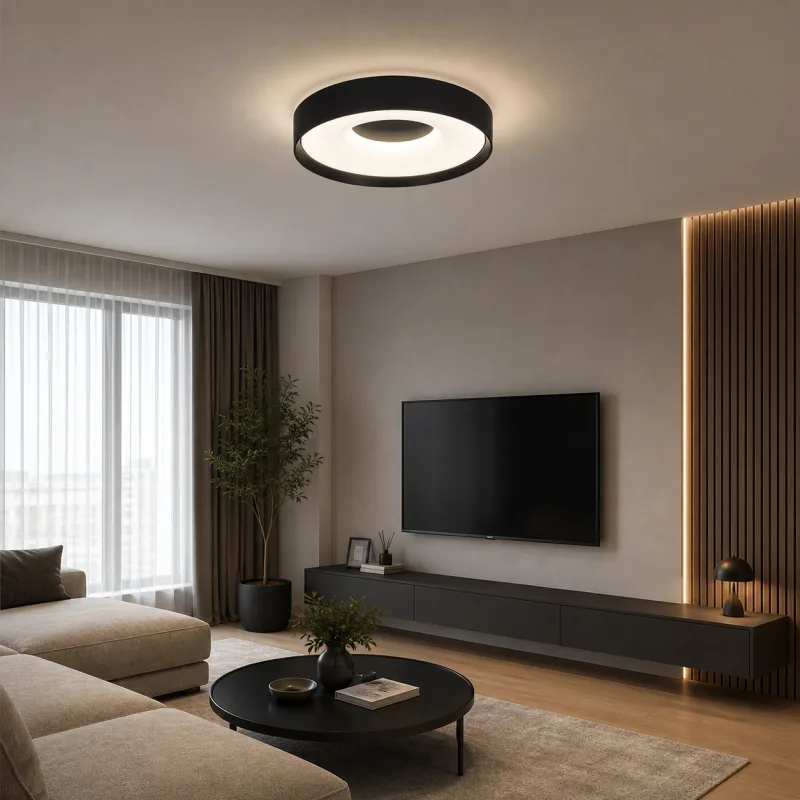 SOLEA 104 LED PLAFONJERA 24/48W CCT CRNA DIMABILNA — slika 2