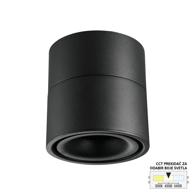 LED nadgradna lampa LN-07-9 CCT BK
