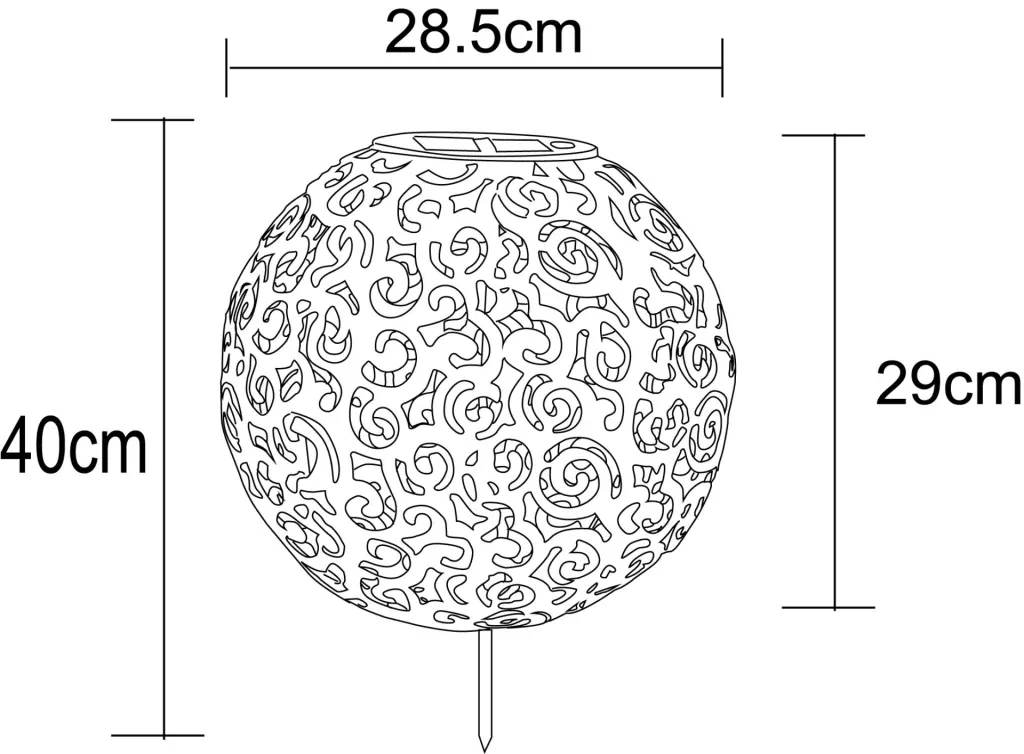 SOLARLEUCHTE METALL SILBERFARBEN, 1XLED — slika 7