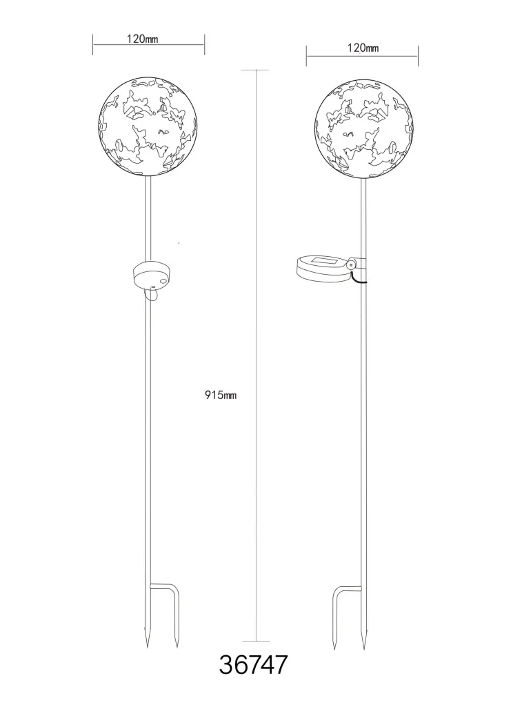 SOLARLEUCHTE METALL ROSTFARBEN, 1XLED — slika 6