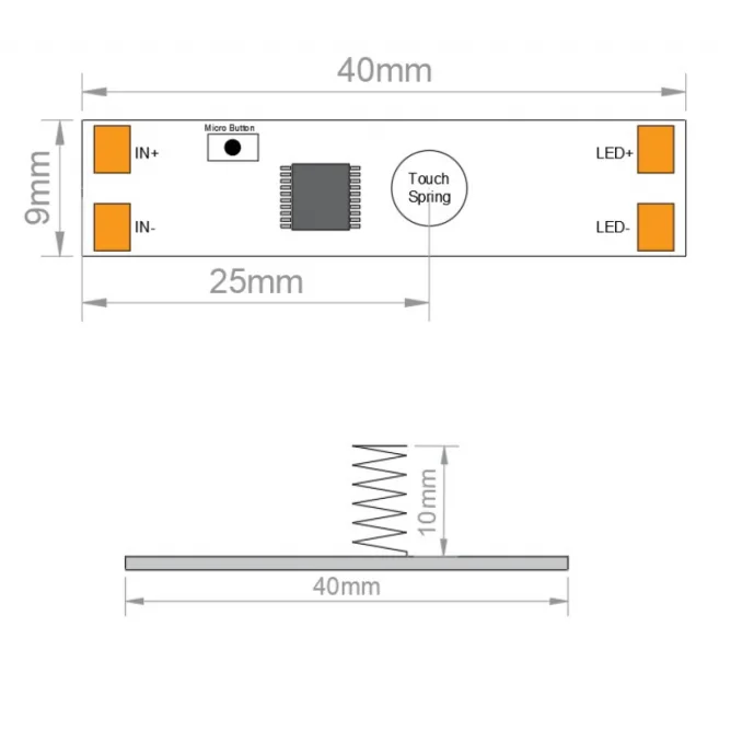 LED PREKIDAČ DIMER DT03 TOUCH — slika 3