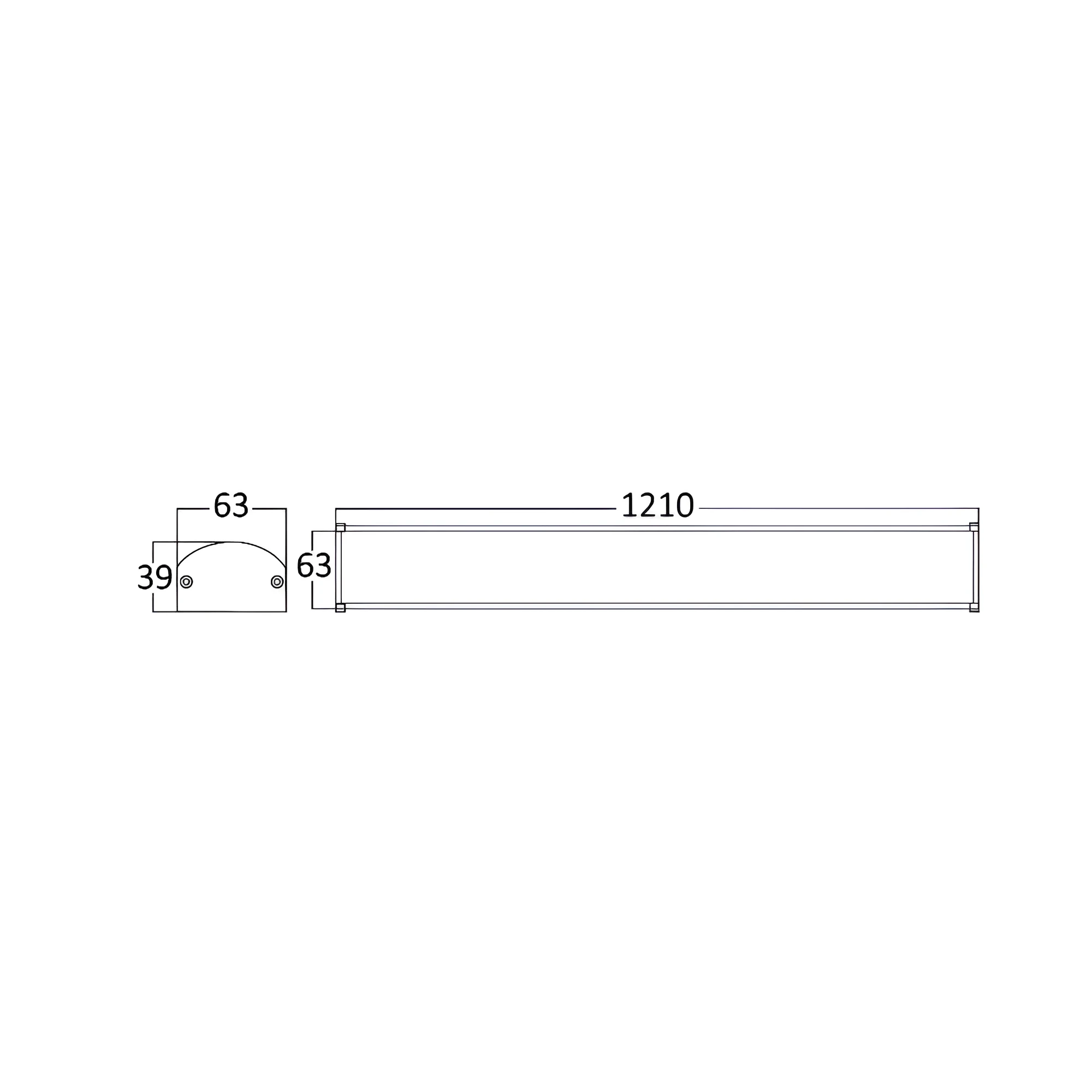 LED LINIJSKA SVETILJKA 1.2M 40W SIVI 3000K — slika 3