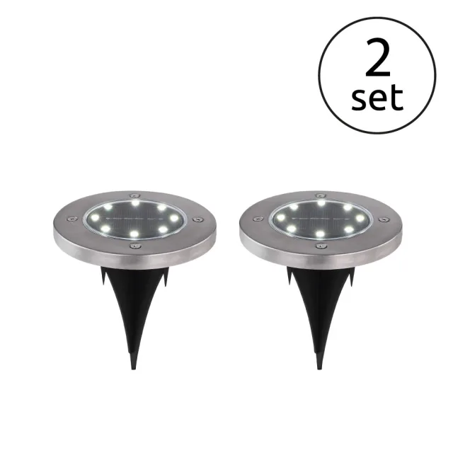 SOLARLEUCHTE EDELSTAHL, 8XLED