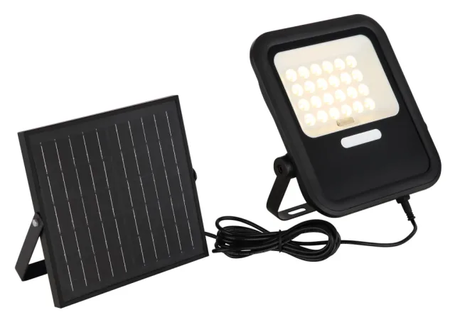 SOLARLEUCHTE KUNSTSTOFF SCHWARZ MATT, 1XLED
