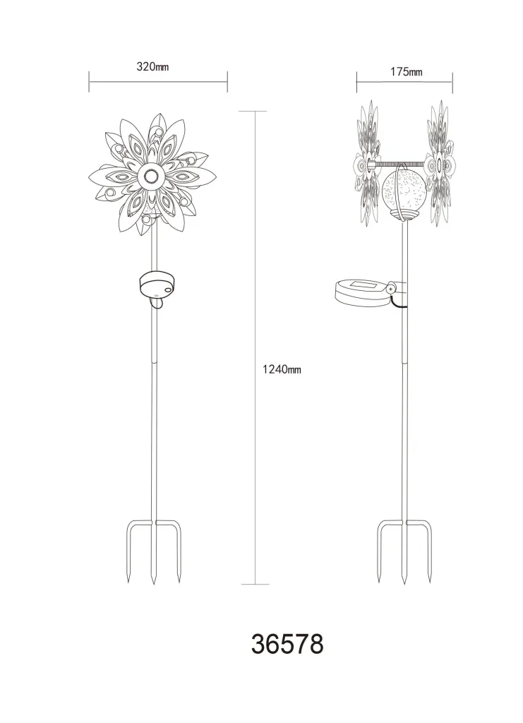 SOLARLEUCHTE METALL ROSTFARBEN, 1XLED — slika 10
