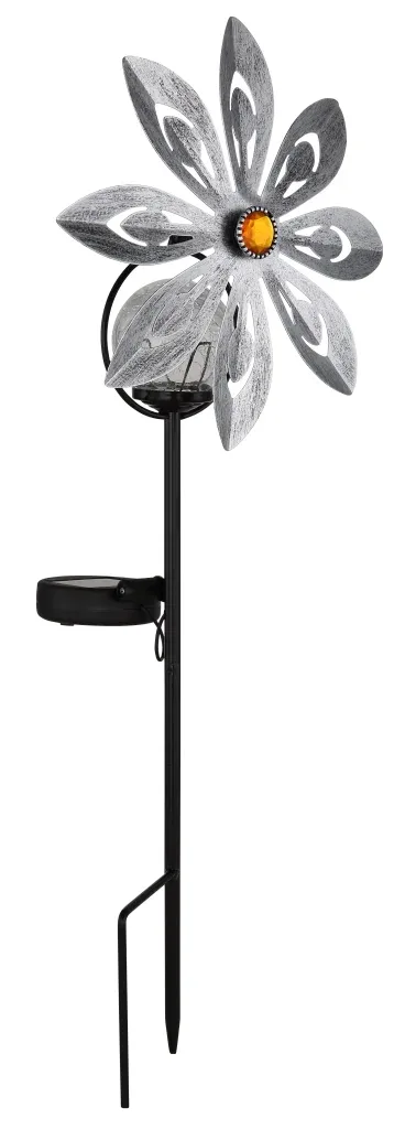 SOLARLEUCHTE METALL SILBERGRAU, 1XLED — slika 2