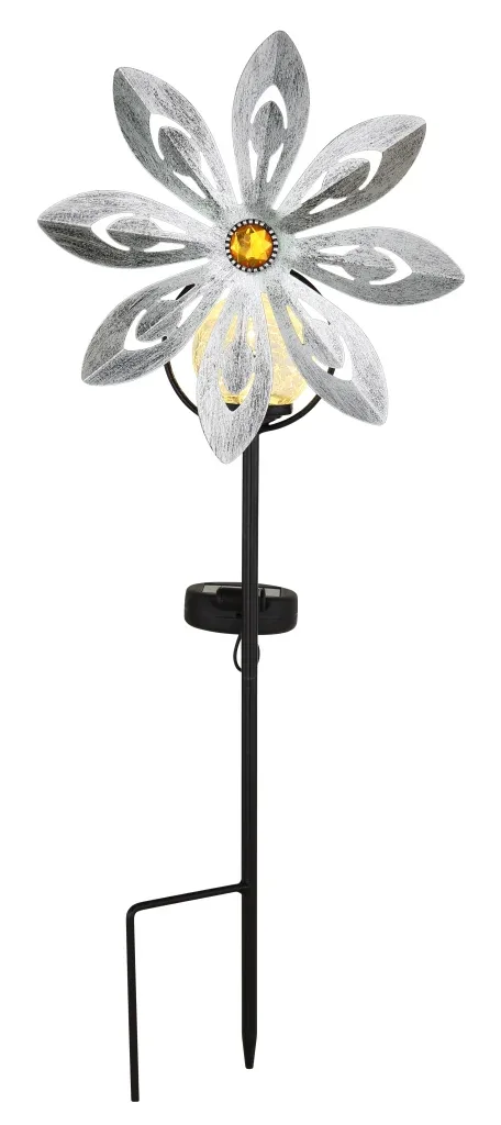 SOLARLEUCHTE METALL SILBERGRAU, 1XLED — slika 3