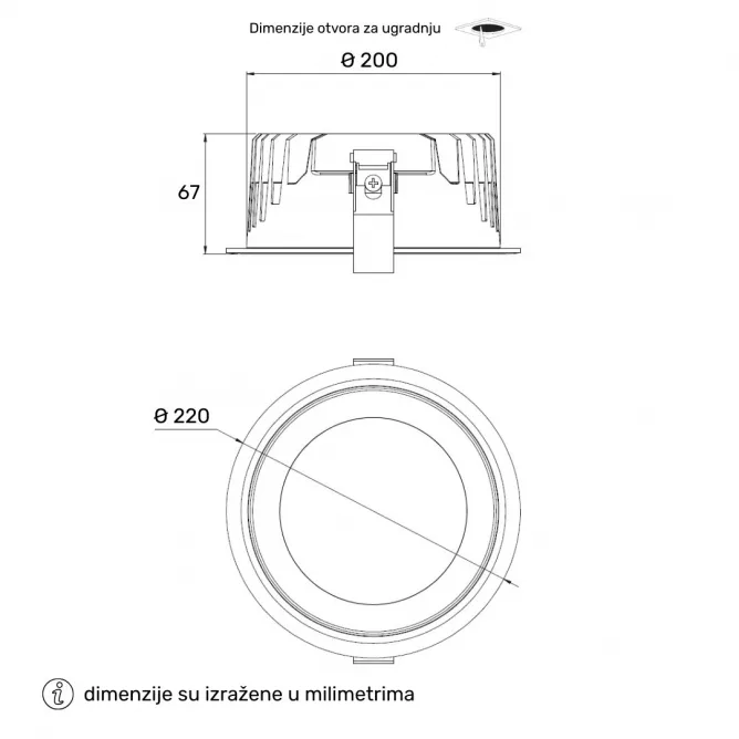 LED SVETILJKA DF08 Y8E35 CCT 35W CRNA — slika 2