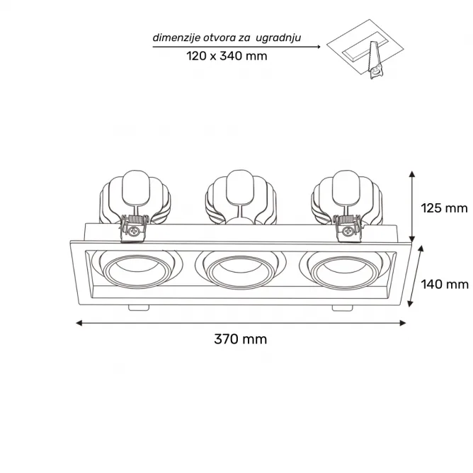 DAWN LED SVETILJKA DYF3-03 75W 4000K BELA — slika 2