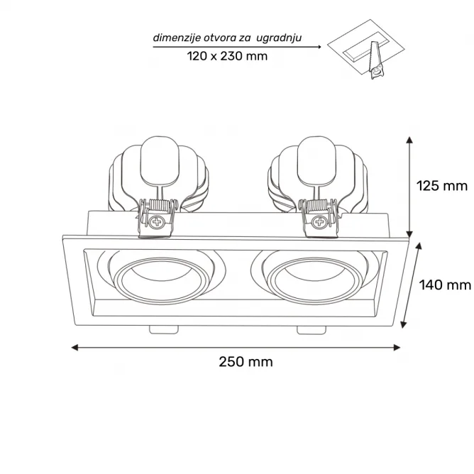 DAWN LED SVETILJKA DYF-02 50W 4000K BELA — slika 2