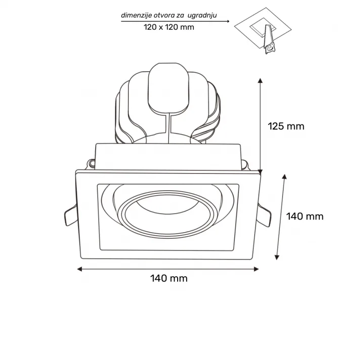 DAWN LED SVETILJKA DYF-01 25W 4000K BELA — slika 2