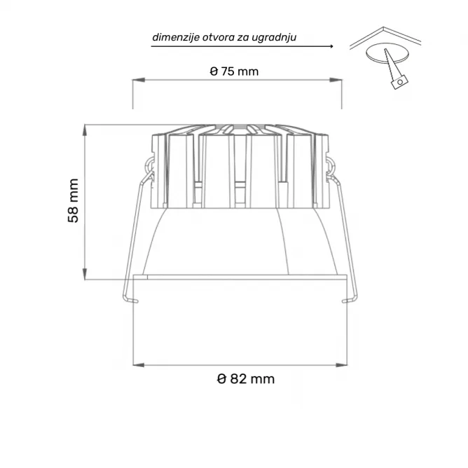 DAWN LED SVETILJKA XG-12 8W CCT BELA DIMABILNA 3000/4000/6000K — slika 3