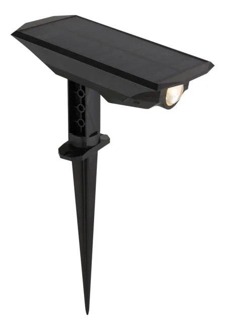 SOLARLEUCHTE KUNSTSTOFF SCHWARZ MATT, 1XLED