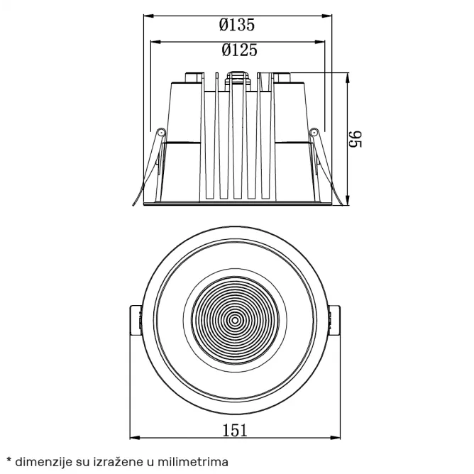 LED SVETILJKA CPS-Y4A12-D23 3000/4000/5000K 12W IP65 — slika 2