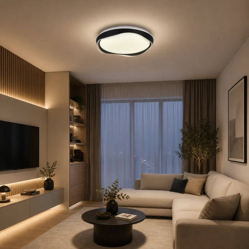 SOLEA 108 LED PLAFONJERA 24/48W CCT CRNA/DRVO DIMABILNA — slika 2
