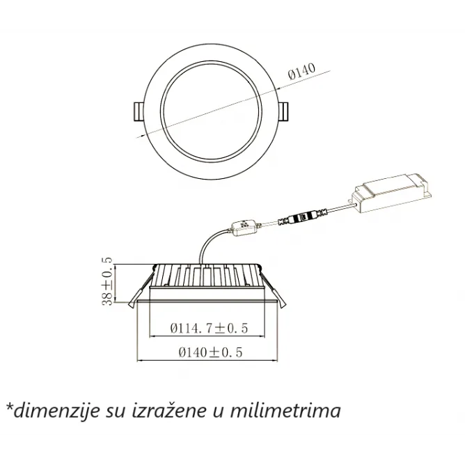 LED SVETILJKA CPS-Y4A12-D9 3000/4000/5000K 12W IP44 — slika 4