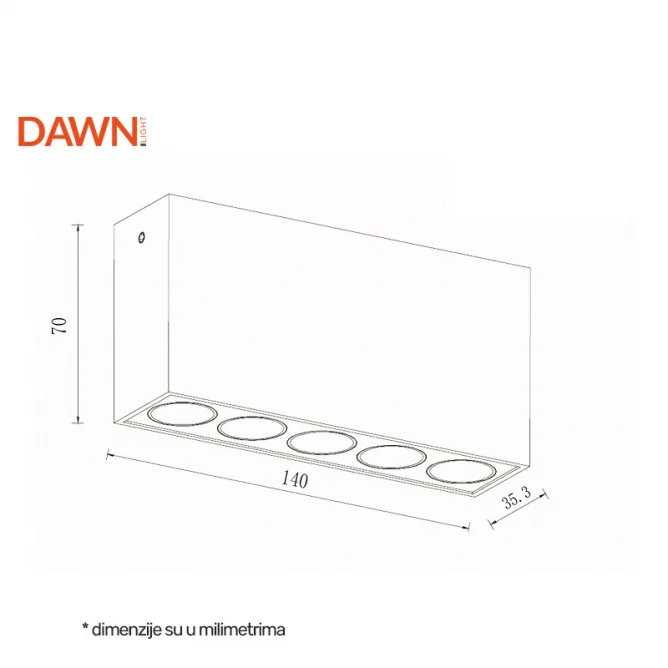 LED SVETILJKA MGL05 13W 3000K 40° BELA — slika 2