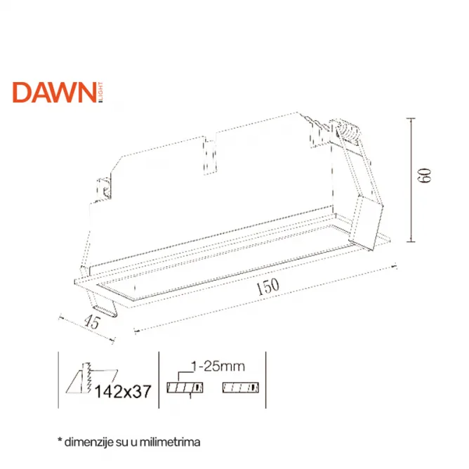 LED SVETILJKA FWW05 13W 3000K BELA — slika 2