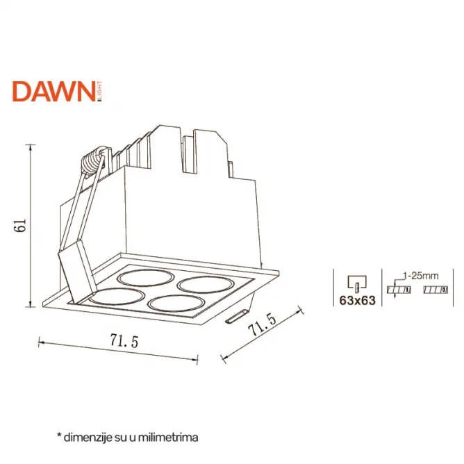 LED SVETILJKA FGL04 11W 3000K 40° BELA — slika 2