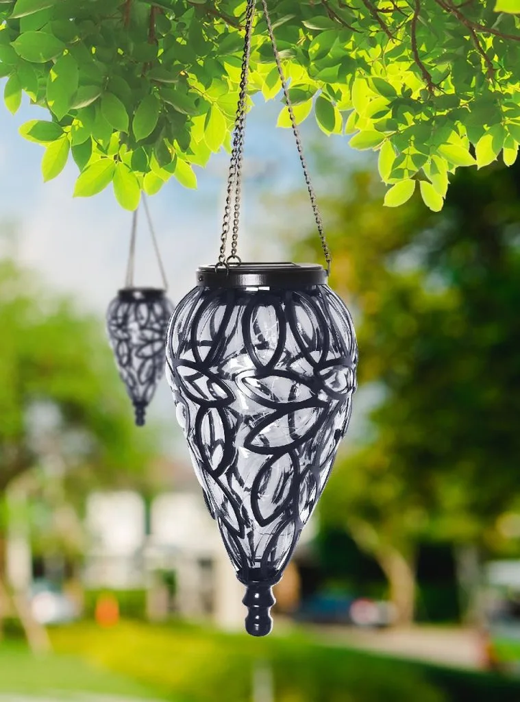 SOLARNA LAMPA METAL CRNA, 15XLED — slika 2