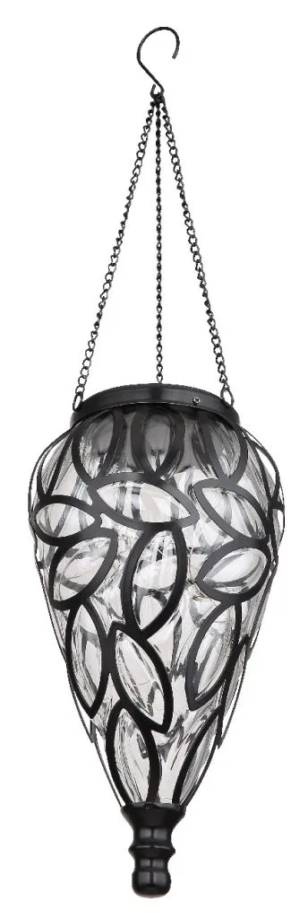 SOLARNA LAMPA METAL CRNA, 15XLED — slika 3