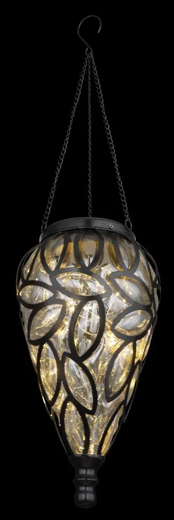 SOLARNA LAMPA METAL CRNA, 15XLED — slika 5