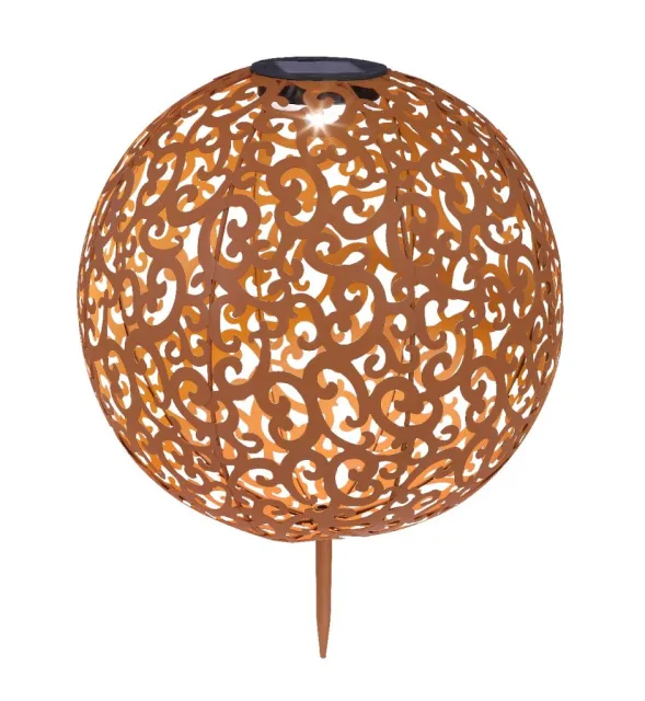 SOLARNA LAMPA METAL STARO ZLATO, 1XLED