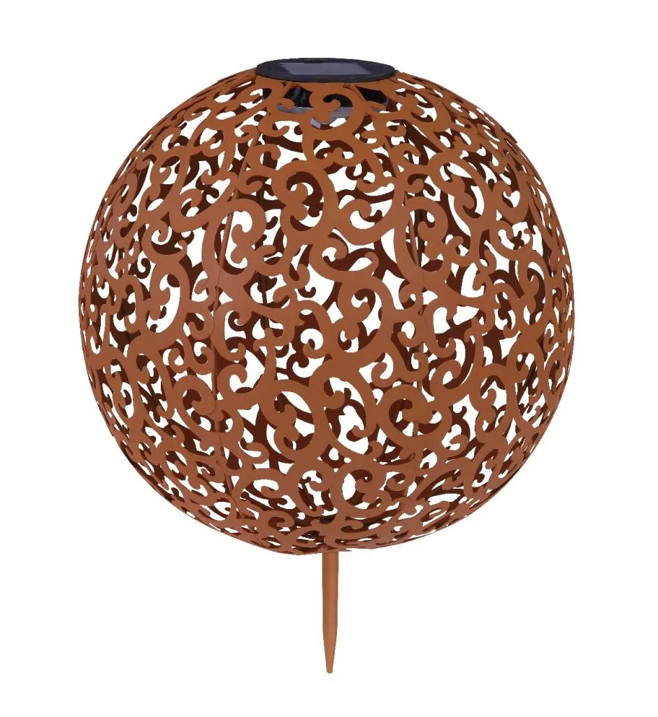 SOLARNA LAMPA METAL STARO ZLATO, 1XLED — slika 3