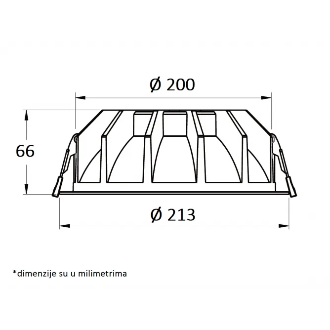 LED UGRADNA SVETILJKA 118001-8 40W 4000K 60° — slika 3